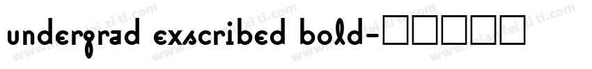 undergrad exscribed bold字体转换